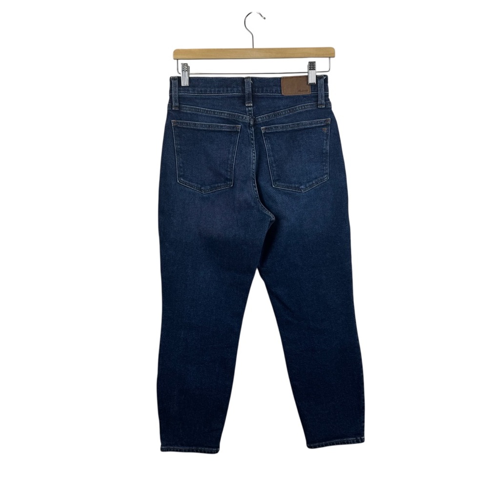 Madewell The Mom Jean High Waisted Dark Blue Jeans Sz 26P - Picture 6 of 10